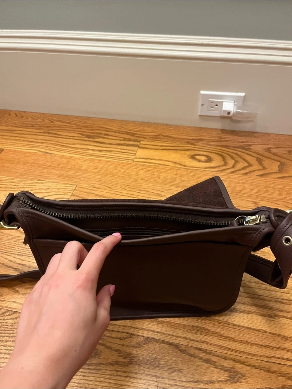 Classic Brown Leather Crossbody Bag - COACH